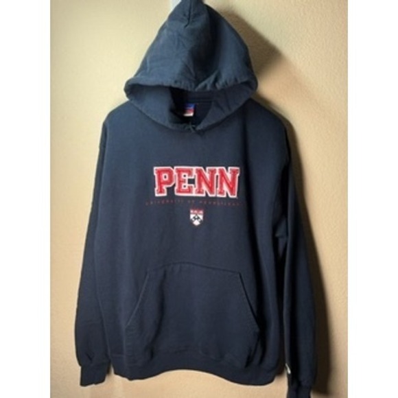 Penn University of Pennsylvania Champion Hoodie Sweatshirt College Apparel - Picture 2 of 7